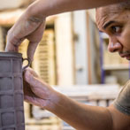 Richard Miller in his workshop 2017